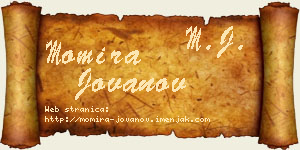 Momira Jovanov vizit kartica